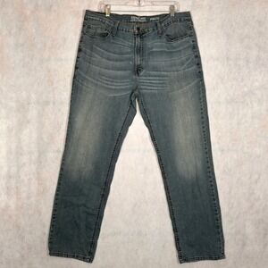 Signature Levi Strauss Jeans Mens 38x34 Athletic Fit Blue Denim Good Stretch